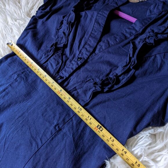 3 for $20!  Ali & Kris Fitted Stretch Cotton Dressy Shirt with Ruffles & Buttons - Picture 7 of 10